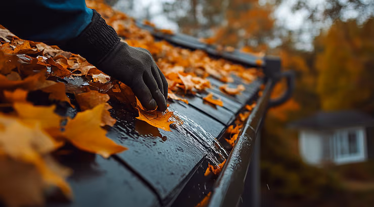 Gutter cleaner in Alberta performing professional gutter cleaning service [Primary Keyword] Gutter cleaning Alberta