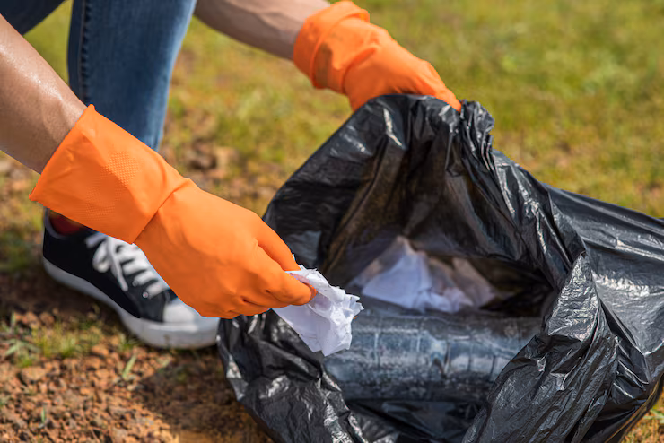 Professional garbage removal service collecting household junk in St. Paul, Alberta